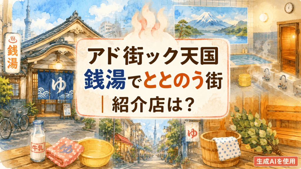 アド街ック天国銭湯でととのう街｜紹介店は？