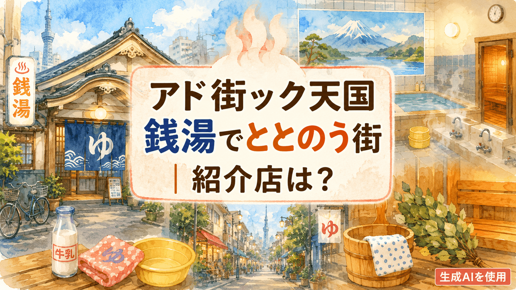 アド街ック天国銭湯でととのう街|紹介店は?