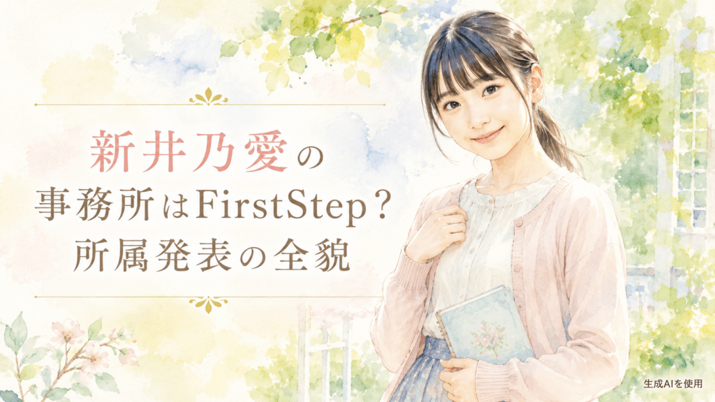 新井乃愛の事務所はFirstStep？所属発表の全貌
