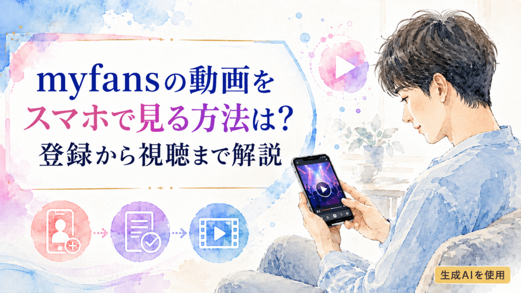 myfansの動画をスマホで見る方法は？登録から視聴まで解説