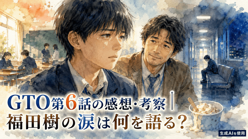 GTO第6話の感想・考察｜福田樹の涙は何を語る？