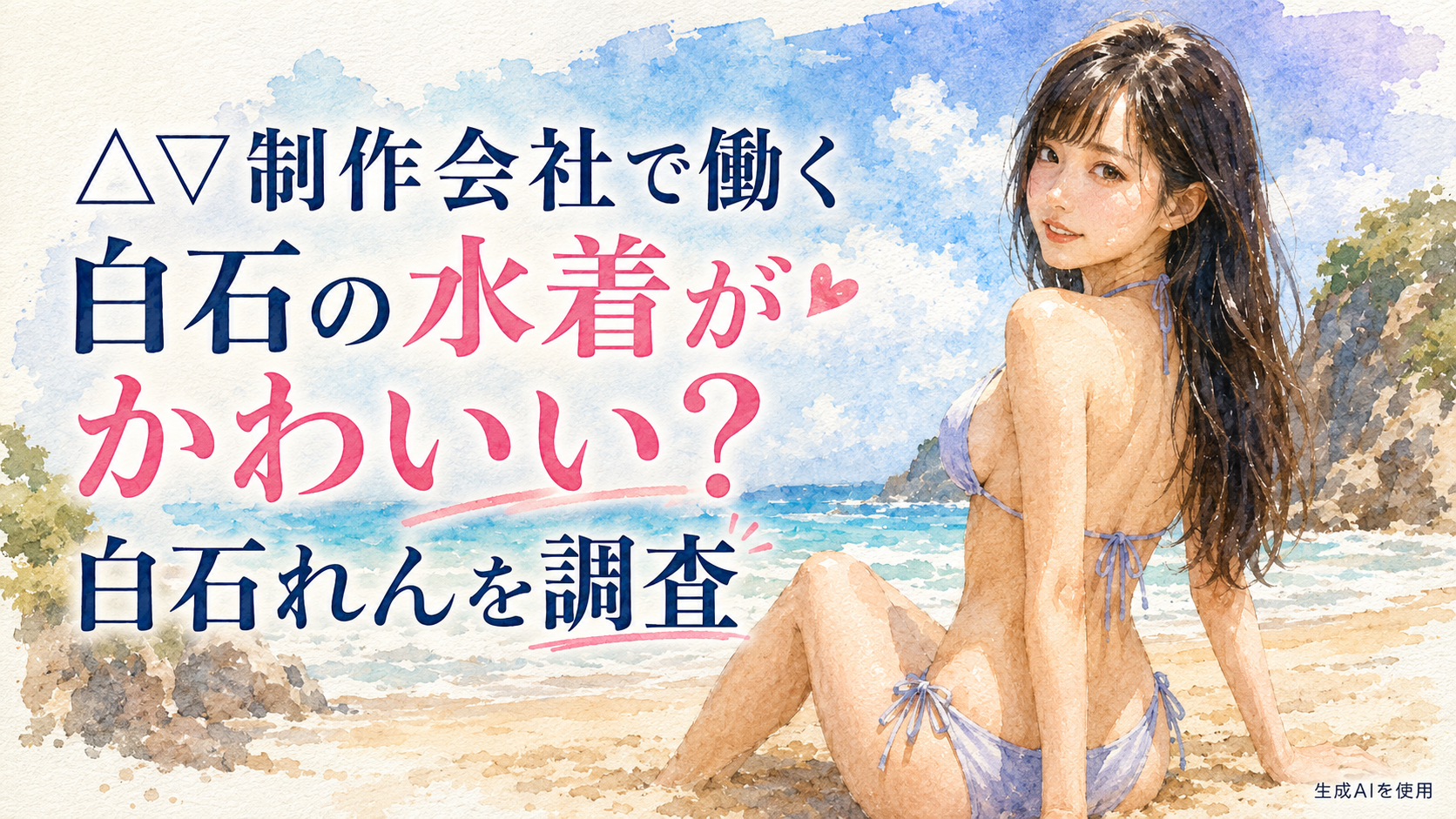 △▽制作会社で働く白石の水着がかわいい?白石れんを調査