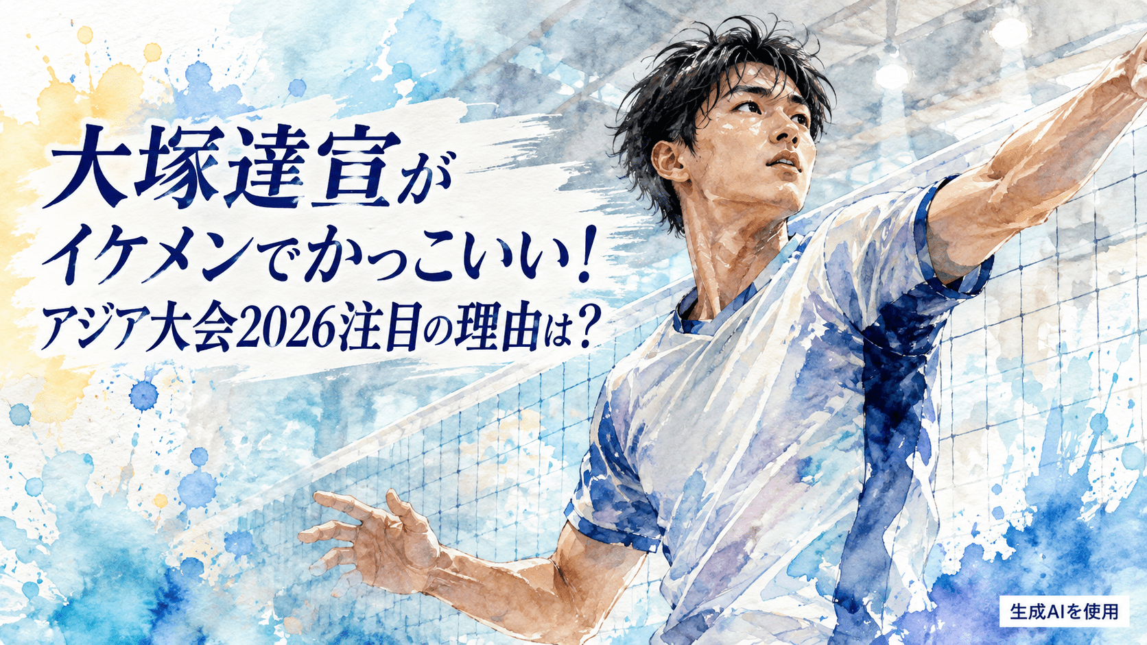 大塚達宣がイケメンでかっこいい!アジア大会2026注目の理由は?