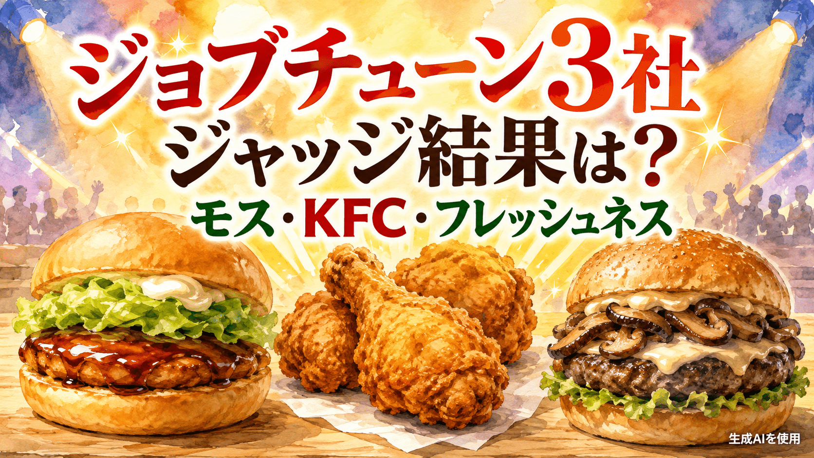 ジョブチューン3社ジャッジ結果は？モス・KFC・フレッシュネス