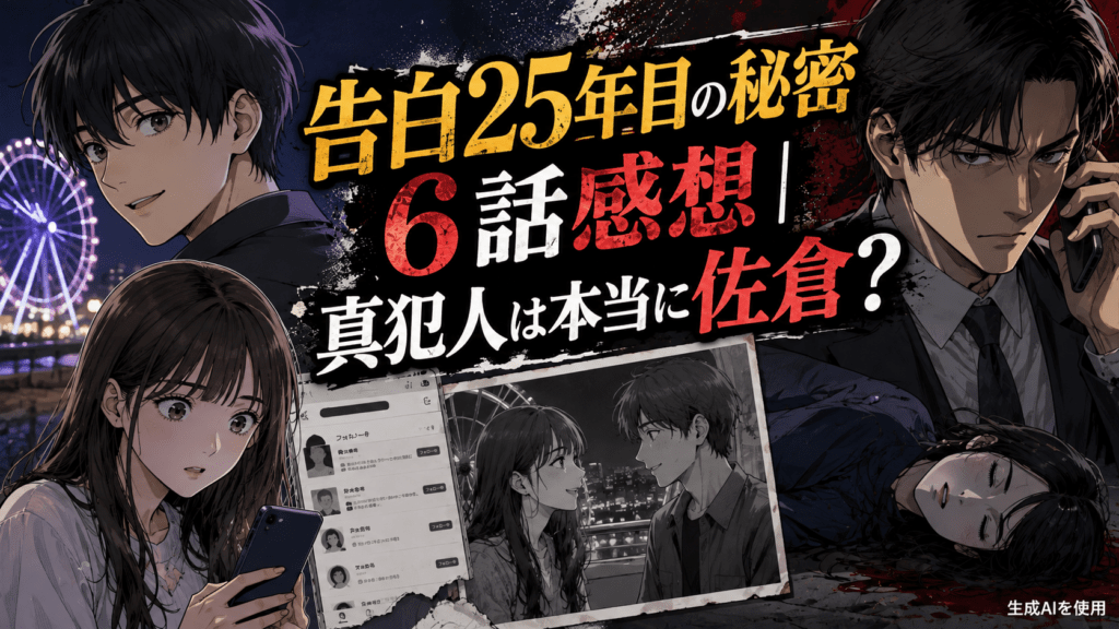 告白25年目の秘密6話感想｜真犯人は本当に佐倉？