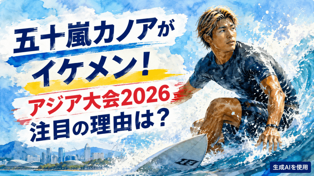五十嵐カノアがイケメン!アジア大会2026注目の理由は?