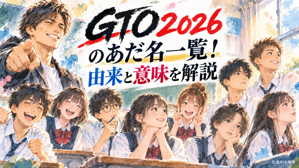 GTO2026のあだ名一覧！由来と意味を解説