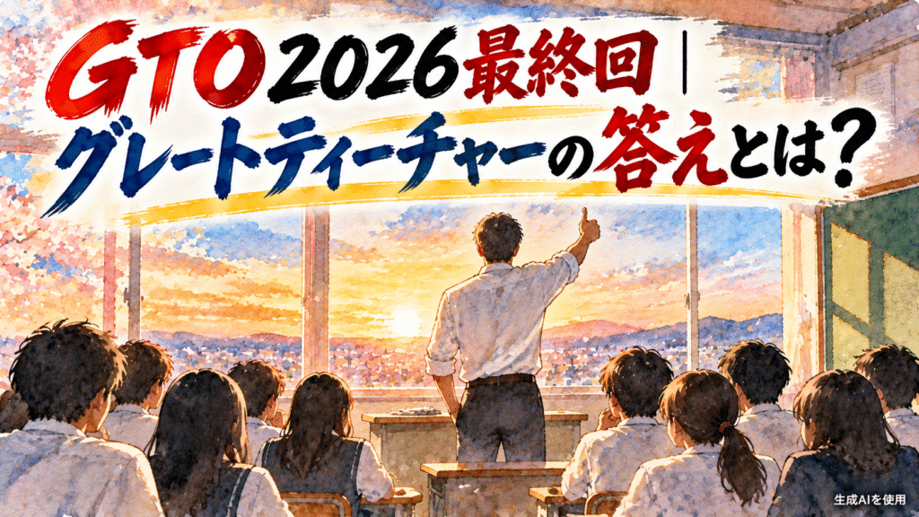 GTO2026最終回｜グレートティーチャーの答えとは？