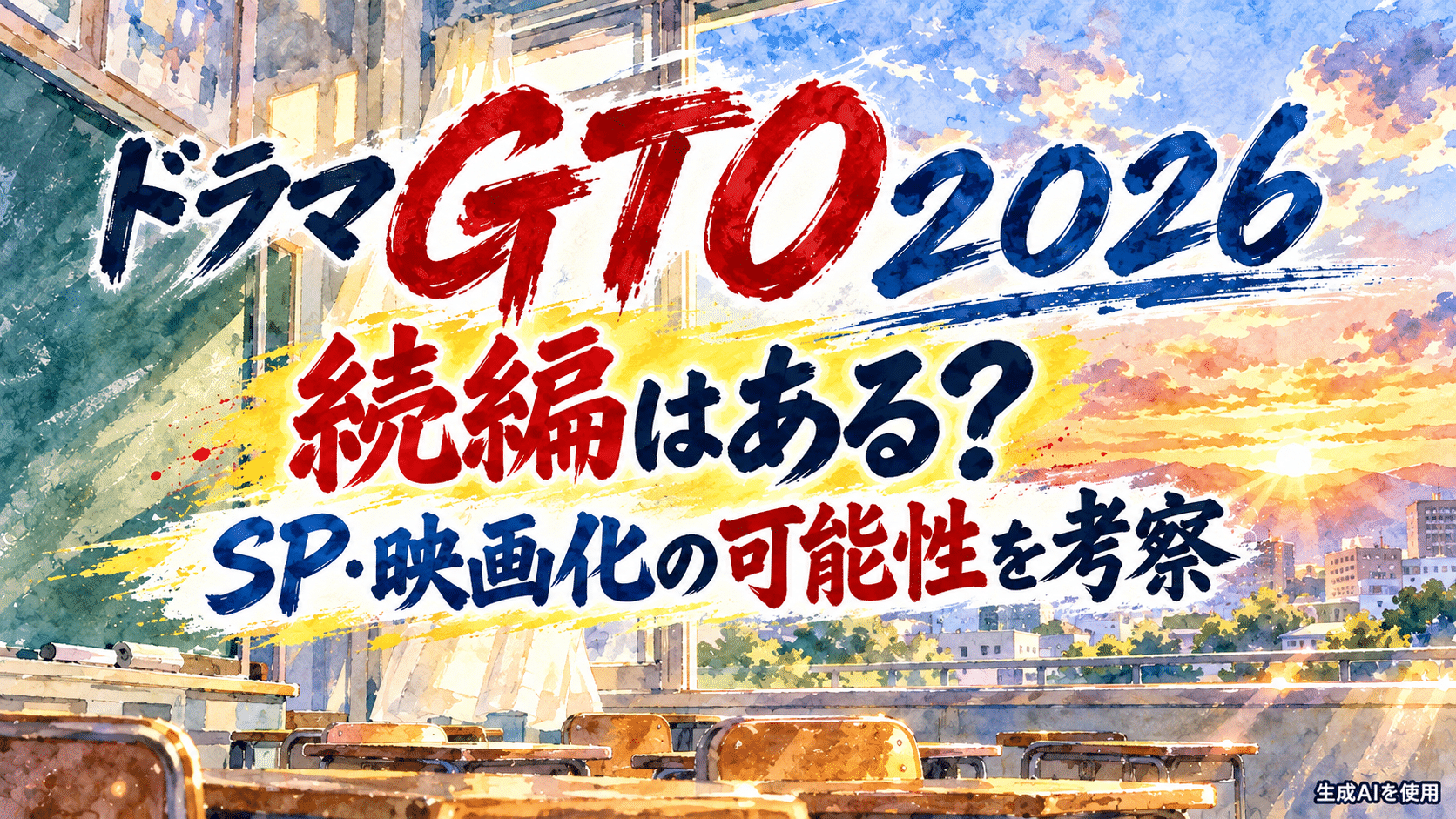 ドラマGTO2026続編はある？SP・映画化の可能性を考察