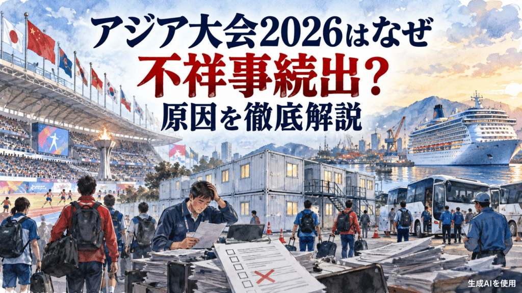 アジア大会2026はなぜ不祥事続出？原因を徹底解説