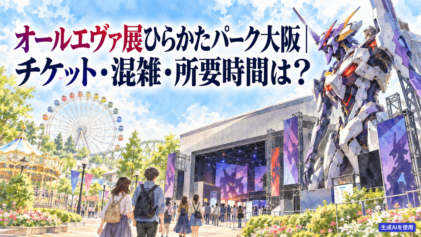 オールエヴァ展ひらかたパーク大阪|チケット・混雑・所要時間は?
