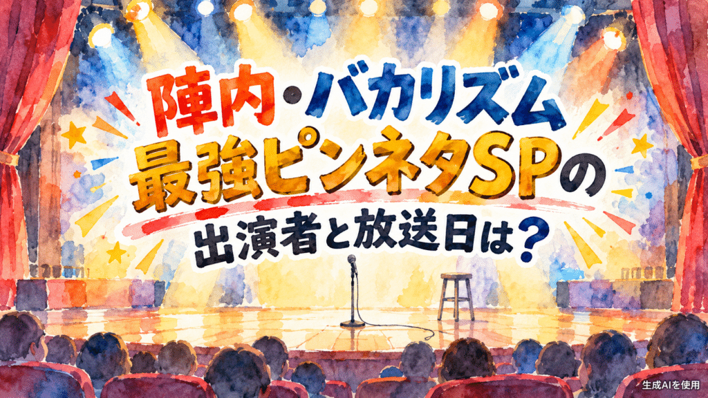 陣内・バカリズム最強ピンネタSPの出演者と放送日は?