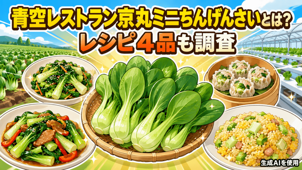 青空レストラン京丸ミニちんげんさいとは？レシピ4品も調査