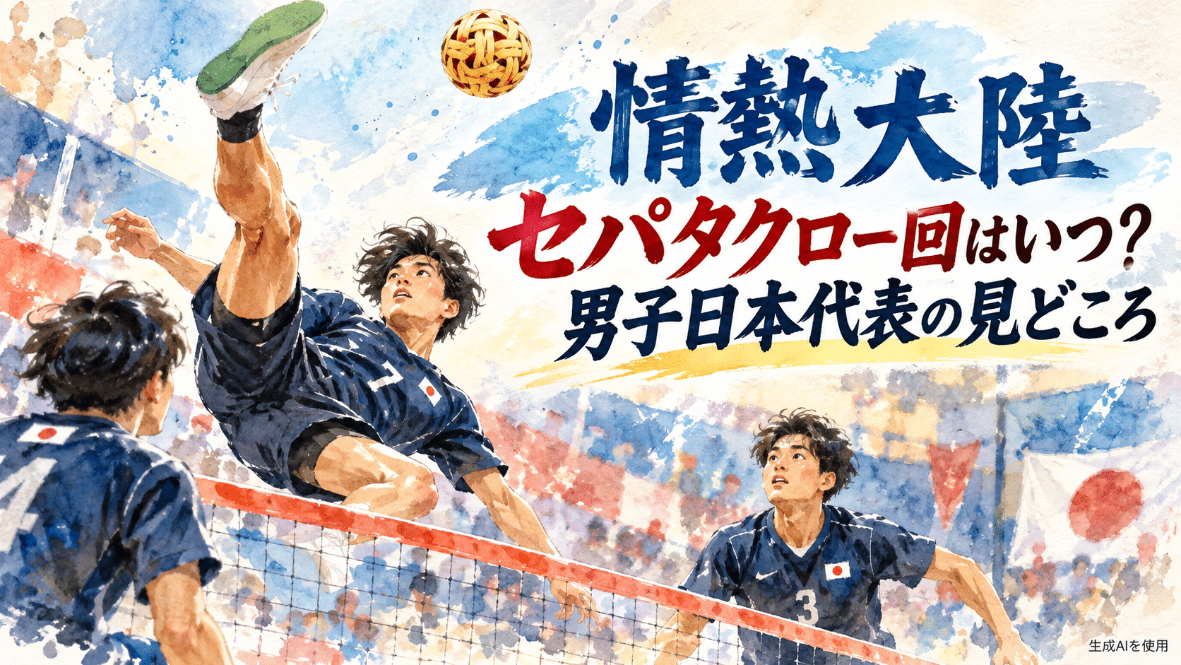 情熱大陸セパタクロー回はいつ?男子日本代表の見どころ