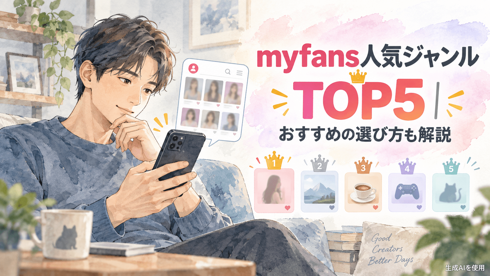 myfans人気ジャンルTOP5｜おすすめの選び方も解説