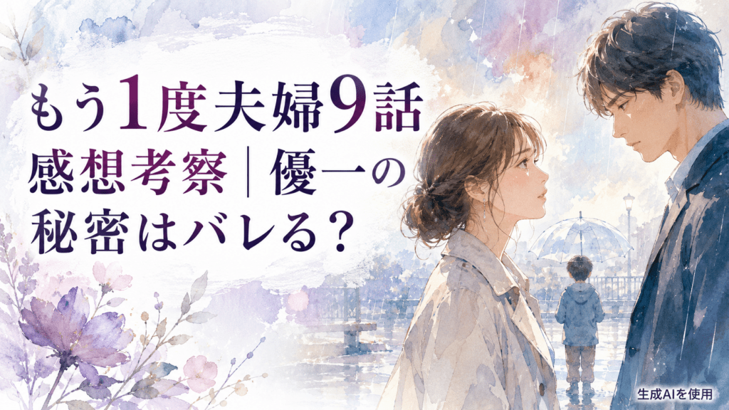 もう1度夫婦9話感想考察｜優一の秘密はバレる？