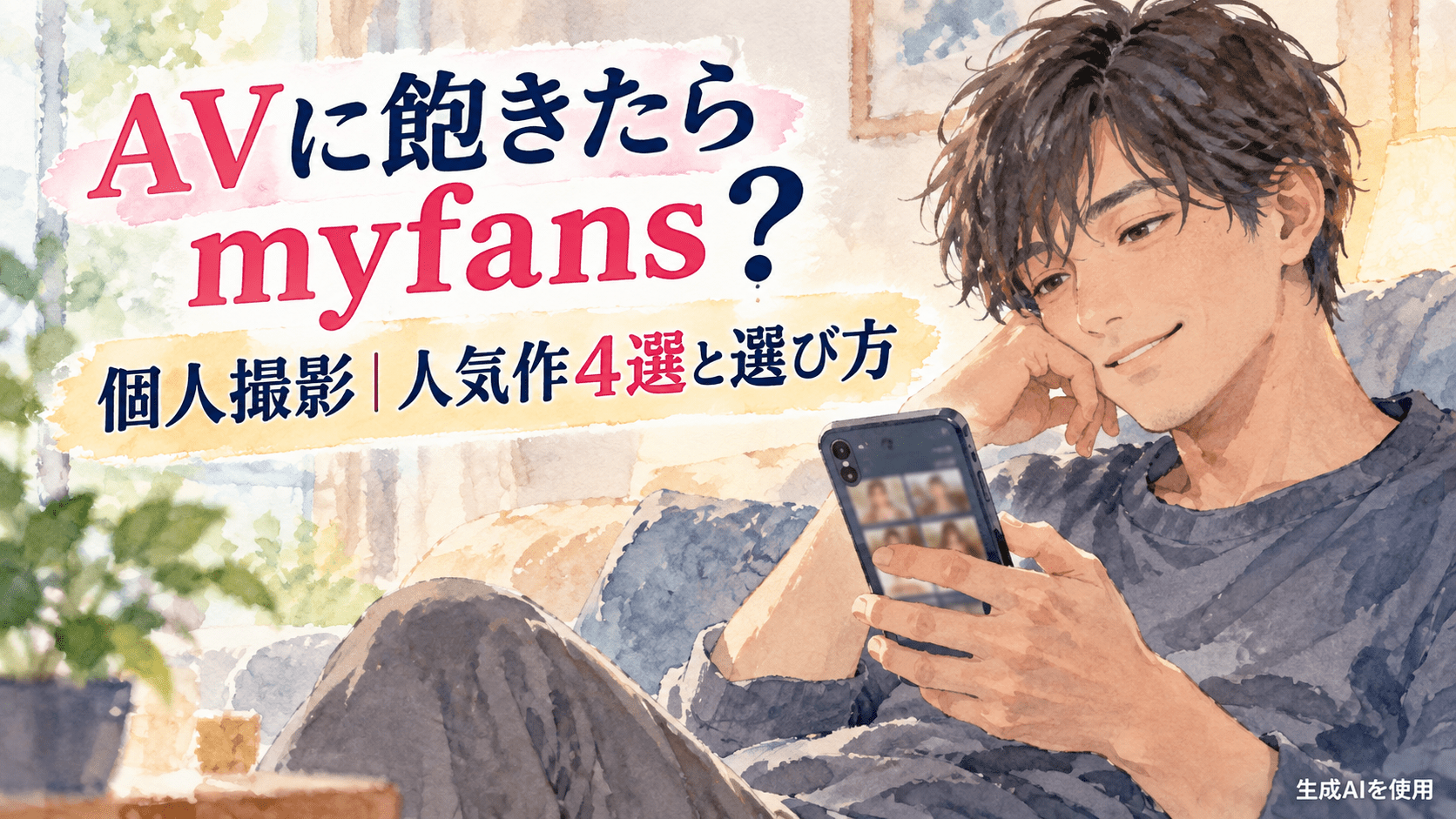 AVに飽きたらmyfans?個人撮影|人気作4選と選び方