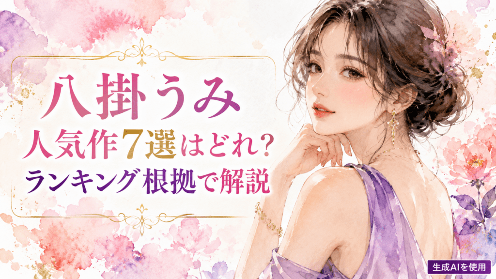 八掛うみ人気作7選はどれ？ランキング根拠で解説