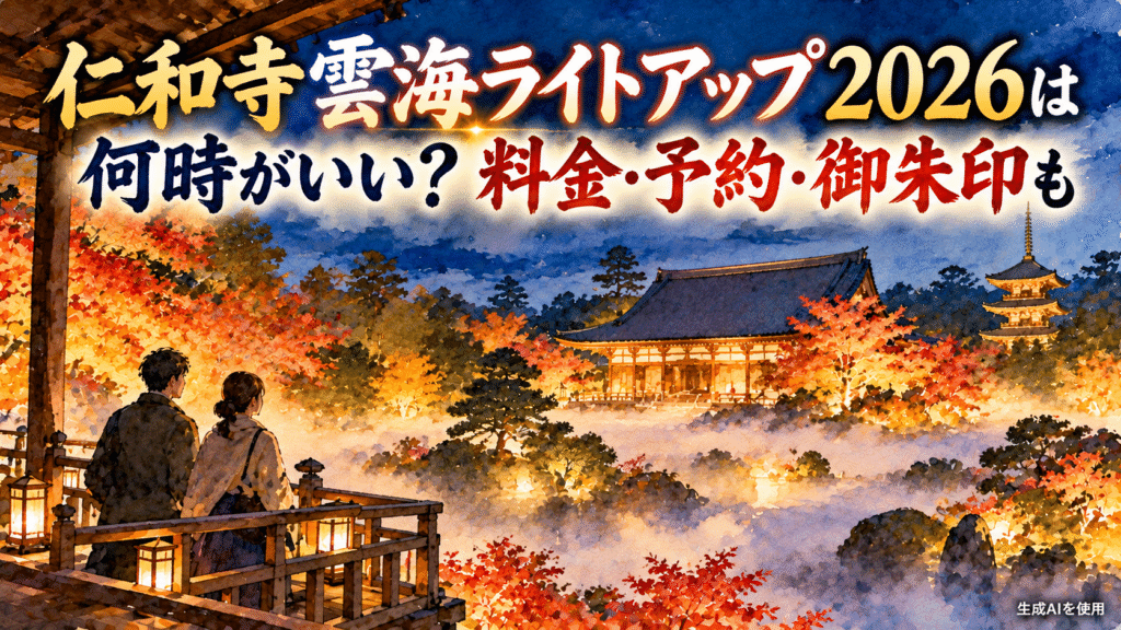 仁和寺雲海ライトアップ2026は何時がいい？料金・予約・御朱印も