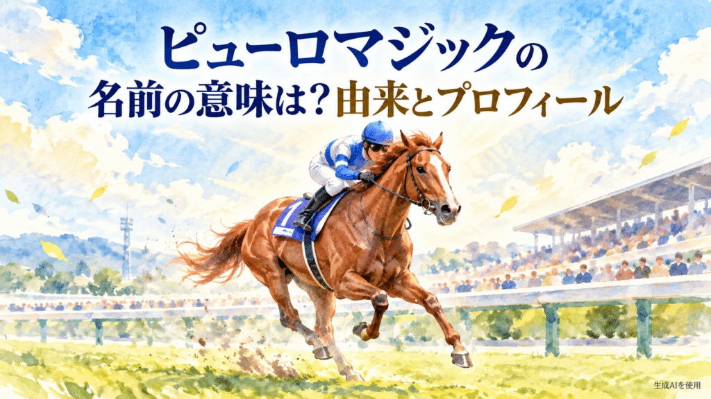 ピューロマジックの名前の意味と由来・プロフィールを表す水彩画風イメージ