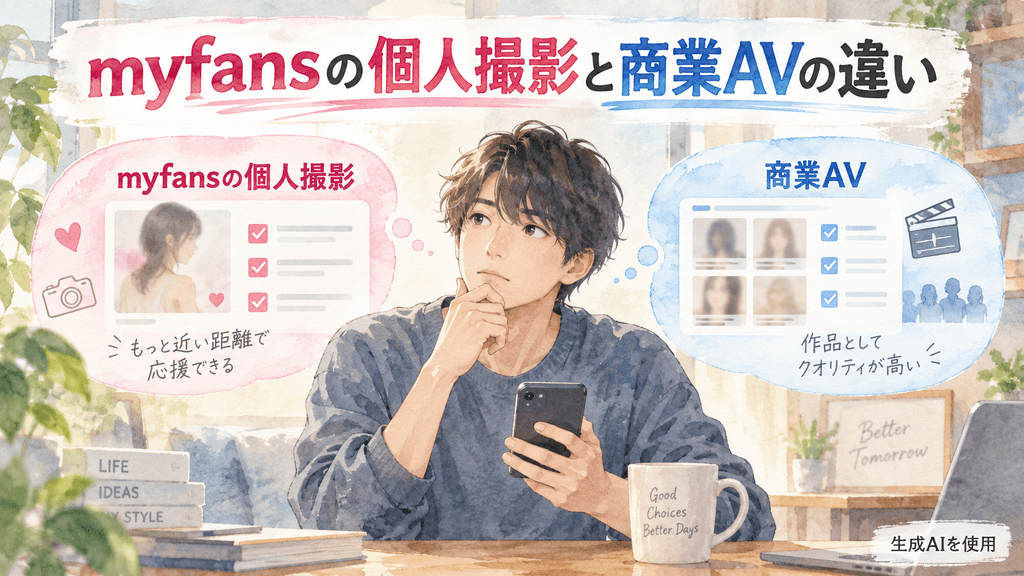 myfansの個人撮影と商業AVの違い