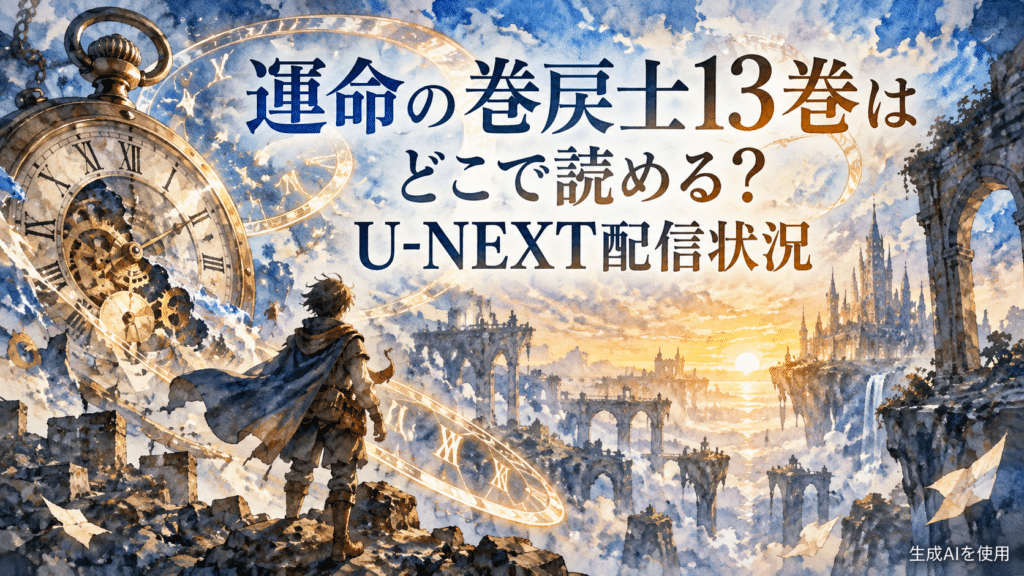 運命の巻戻士13巻はどこで読める？U-NEXT配信状況と書かれた水彩画