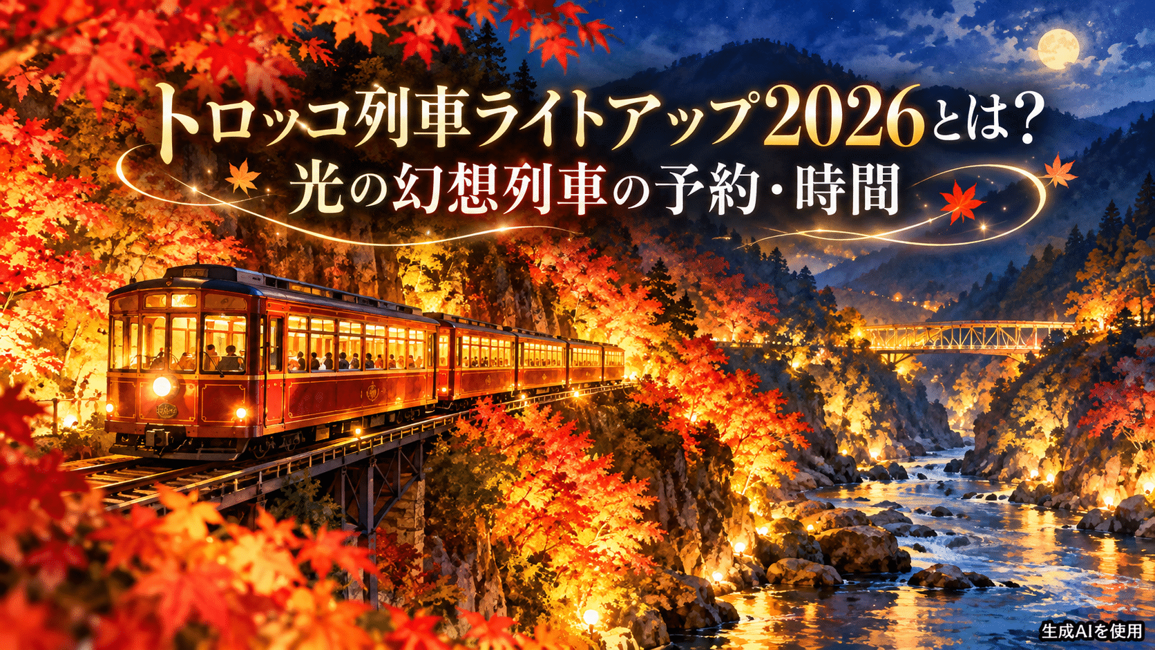 トロッコ列車ライトアップ2026とは?光の幻想列車の予約・時間