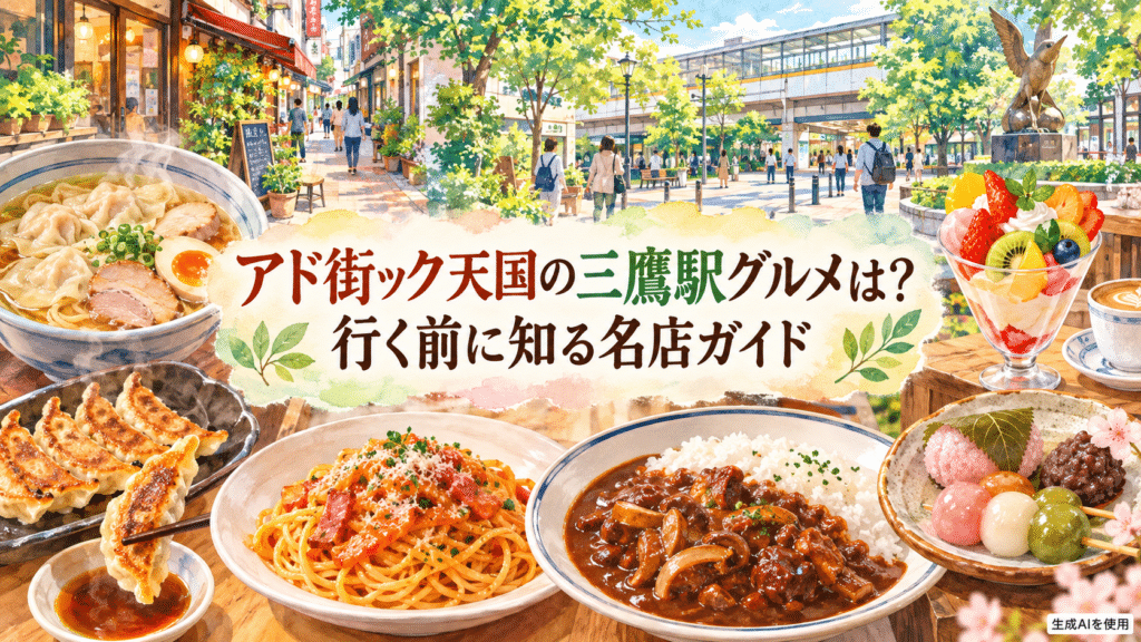 アド街ック天国の三鷹駅グルメは？行く前に知る名店ガイド