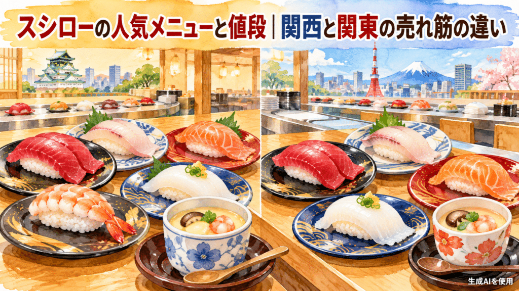 スシローの人気メニューと値段｜関西と関東の売れ筋の違い