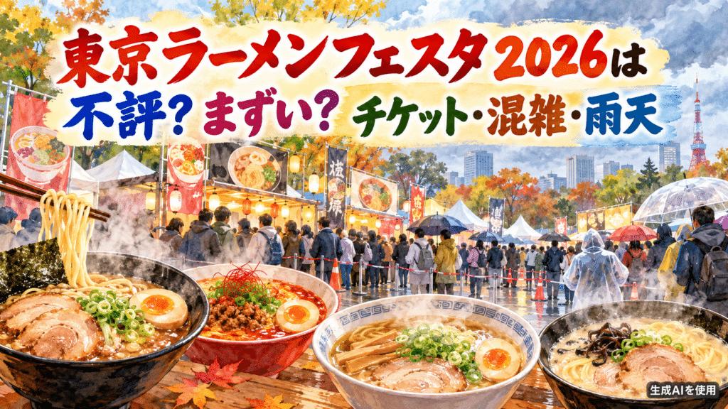 東京ラーメンフェスタ2026は不評？まずい？チケット・混雑・雨天