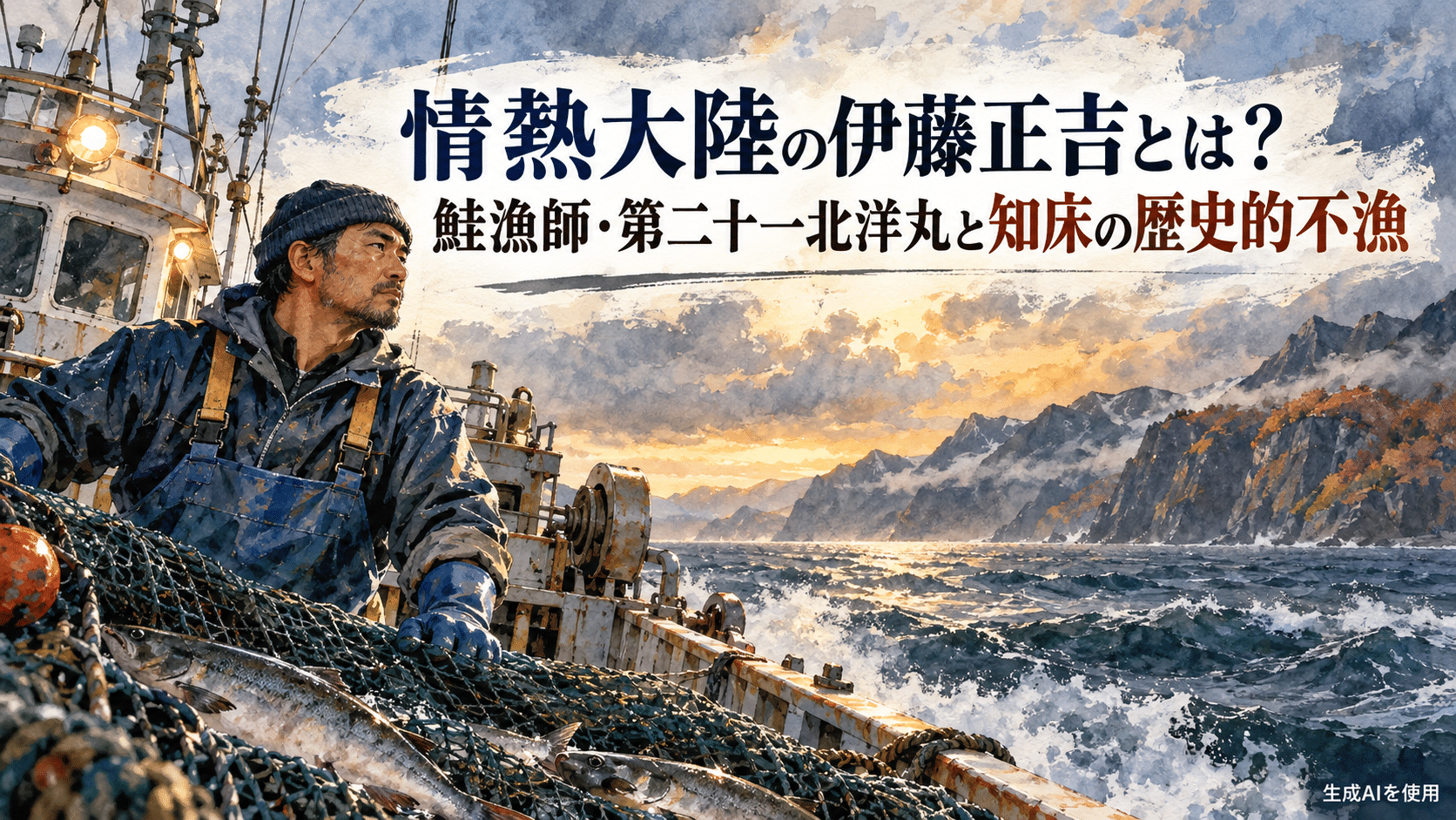 情熱大陸の伊藤正吉とは?鮭漁師・第二十一北洋丸と知床の歴史的不漁