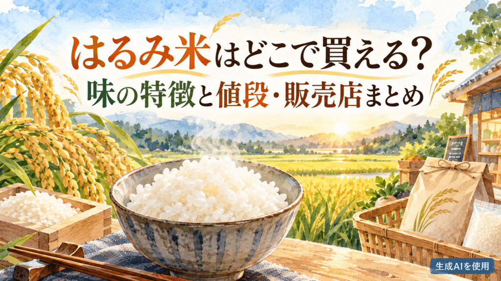 はるみ米はどこで買える？味の特徴と値段・販売店まとめ