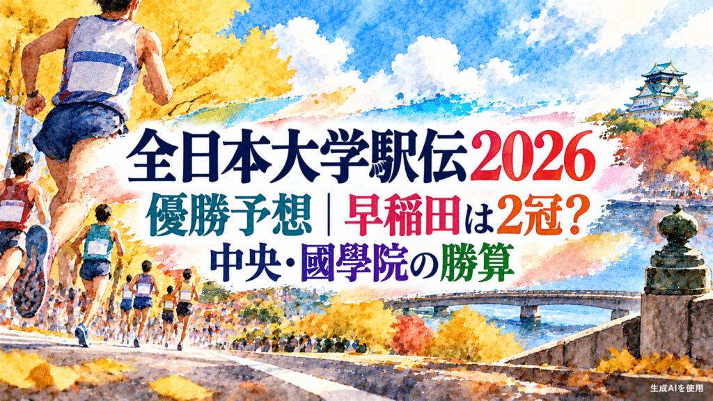 全日本大学駅伝2026優勝予想｜早稲田は2冠？中央・國學院の勝算