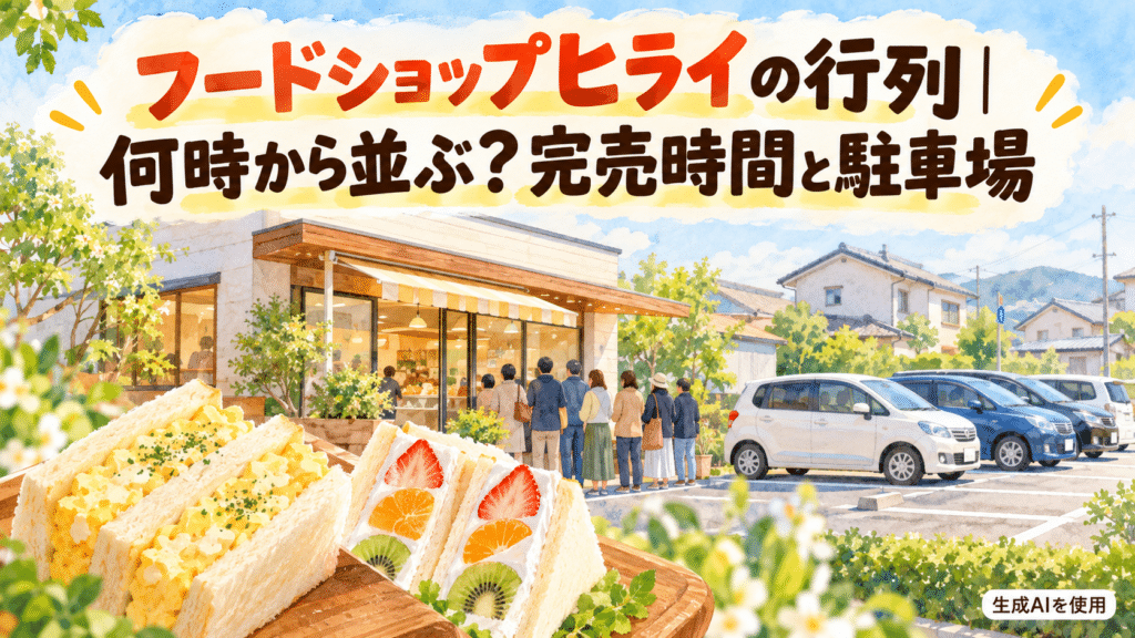 フードショップヒライの行列｜何時から並ぶ？完売時間と駐車場