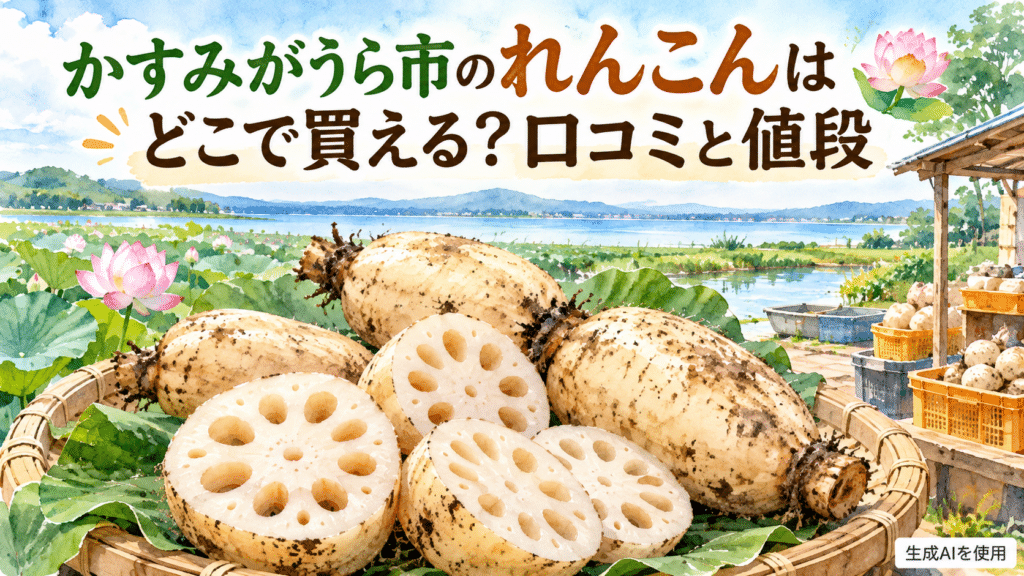 かすみがうら市のれんこんはどこで買える？口コミと値段
