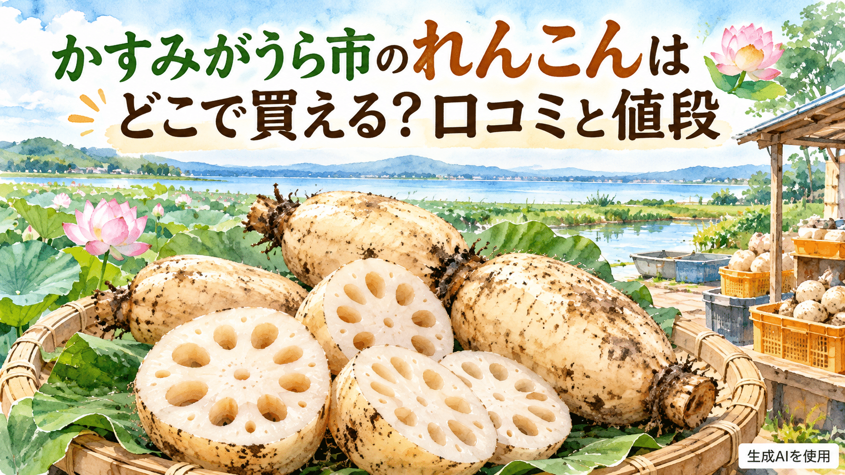 かすみがうら市のれんこんはどこで買える?口コミと値段