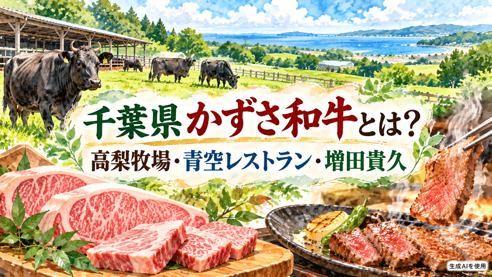 千葉県かずさ和牛とは？髙梨牧場・青空レストラン・増田貴久
