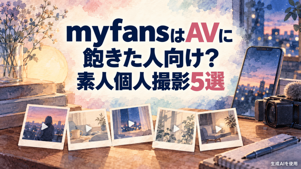 myfansはAVに飽きた人向け？素人個人撮影5選