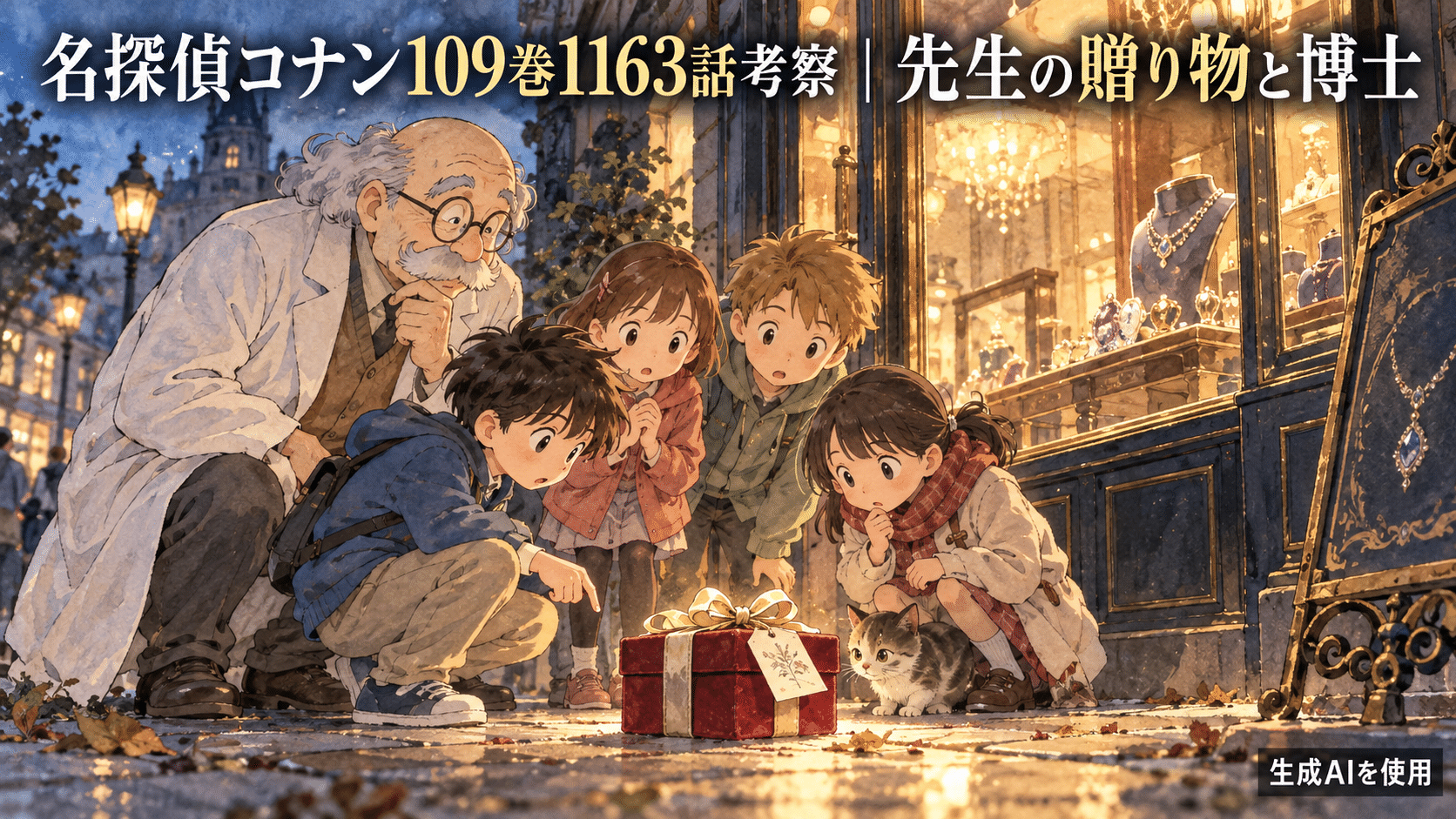 名探偵コナン109巻1163話の先生の贈り物を考察するアイキャッチ