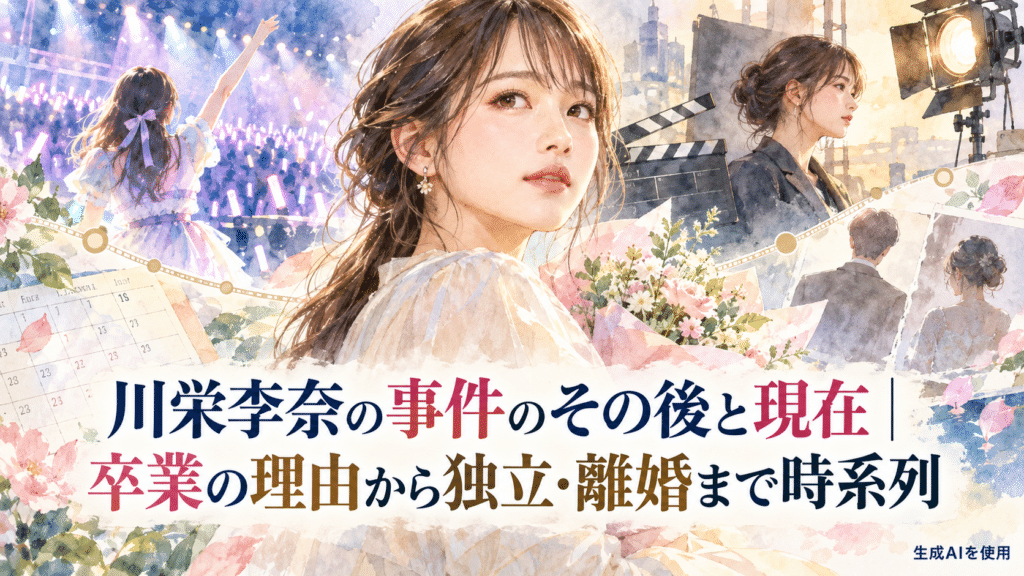 川栄李奈の事件のその後と現在｜卒業の理由から独立・離婚まで時系列