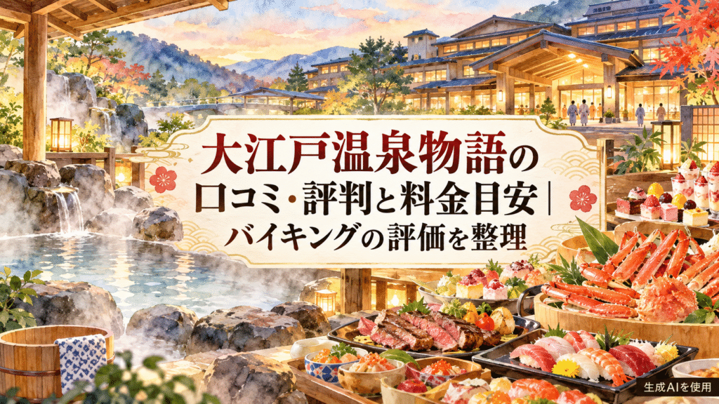 大江戸温泉物語の口コミ・評判と料金目安｜バイキングの評価を整理
