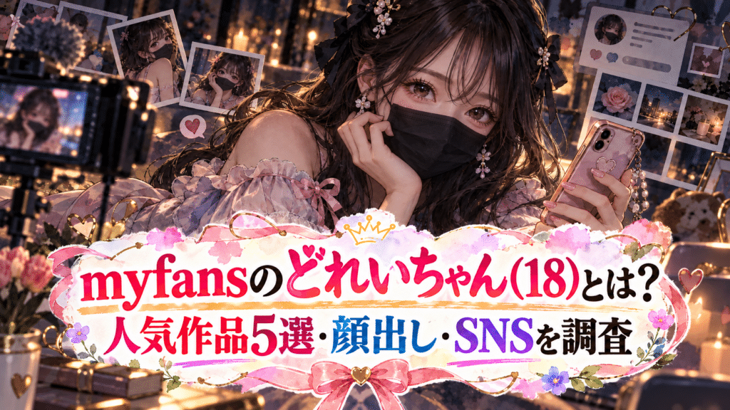 myfansのどれいちゃん（18）とは？人気作品5選・顔出し・SNSを調査