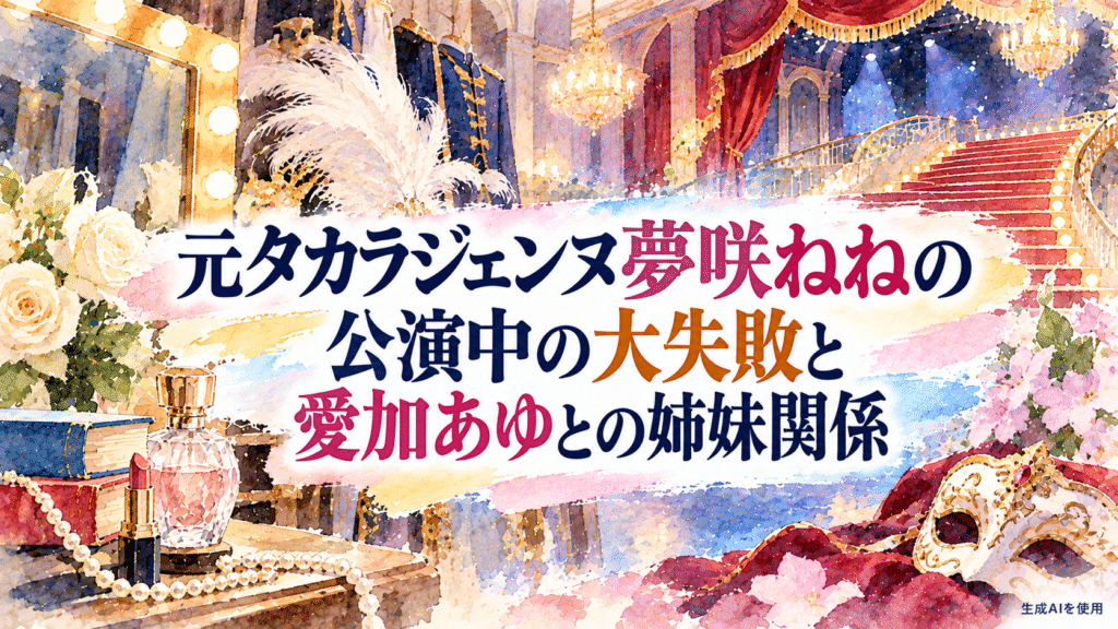 元タカラジェンヌ夢咲ねねの公演中の大失敗と愛加あゆとの姉妹関係
