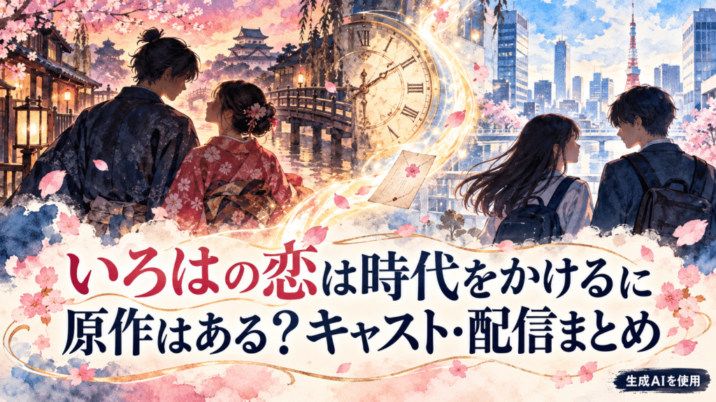 いろはの恋は時代をかけるの原作・キャスト・配信を表す水彩画風イラスト