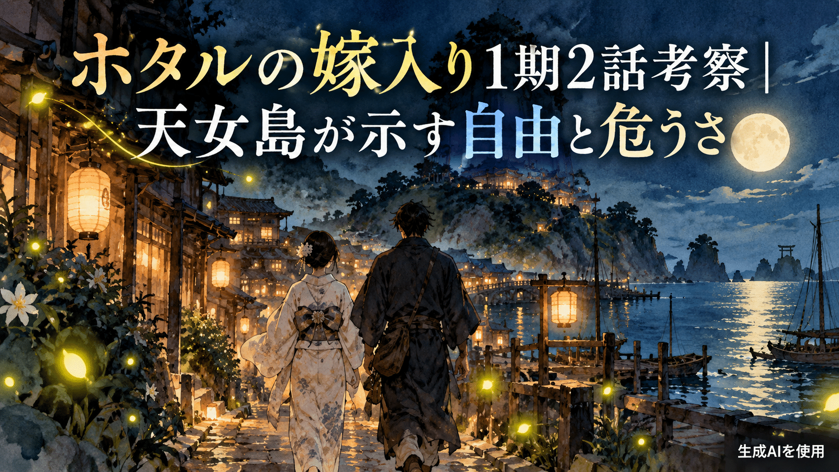 ホタルの嫁入り1期2話で天女島が示す自由と危うさを考察するアイキャッチ