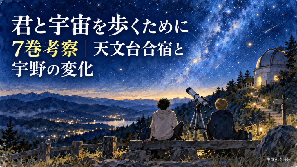 君と宇宙を歩くために7巻の天文台合宿を考察するアイキャッチ