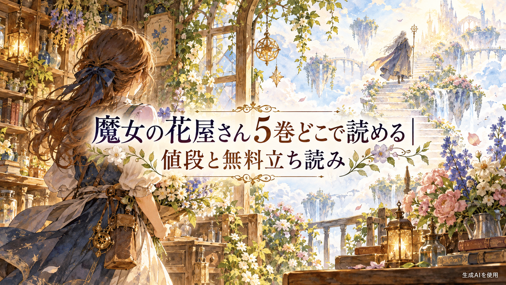 魔女の花屋さん5巻の価格と無料立ち読みを紹介するアイキャッチ