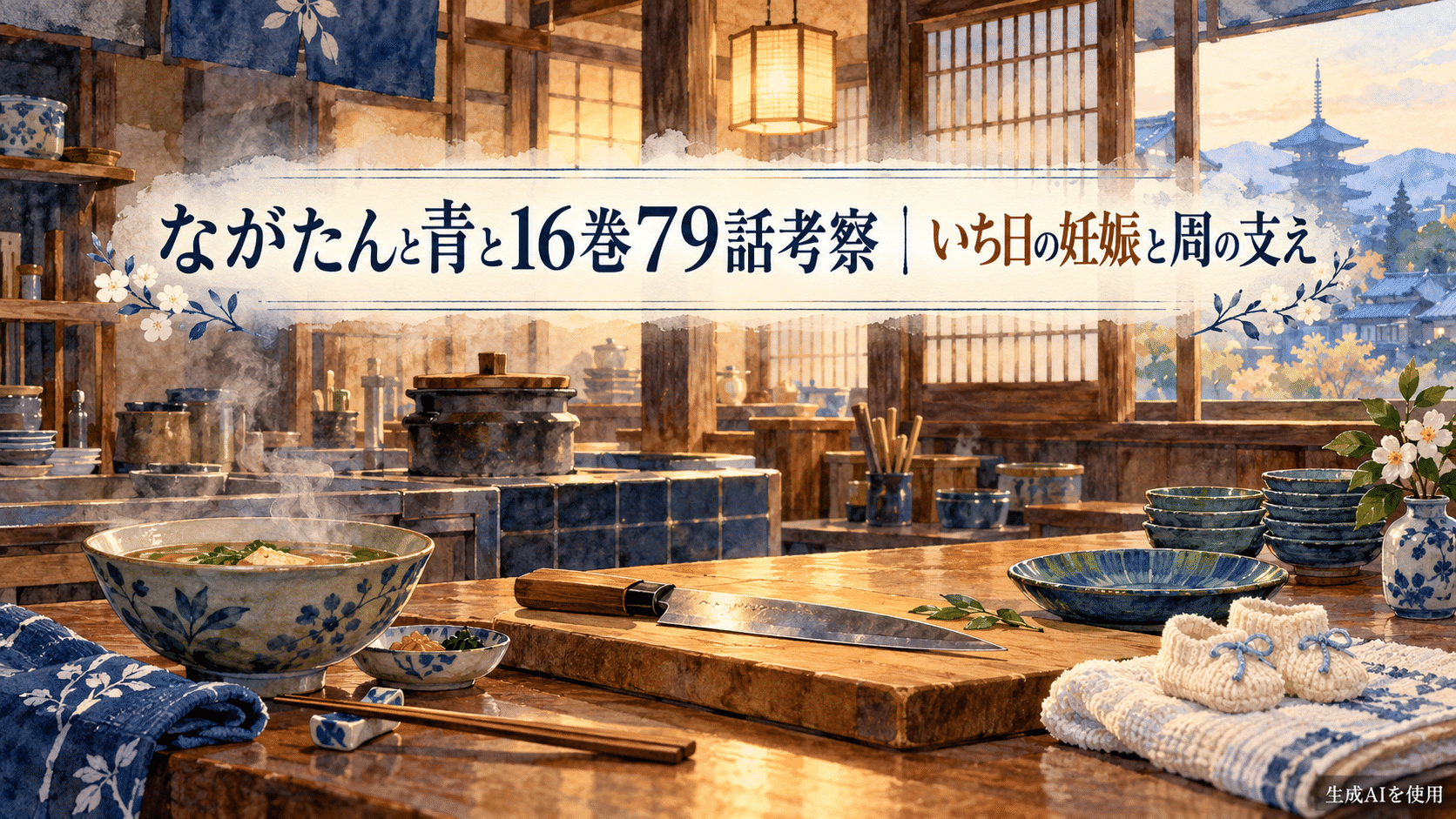 ながたんと青と16巻79話のいち日の妊娠と周の支えを考察するアイキャッチ