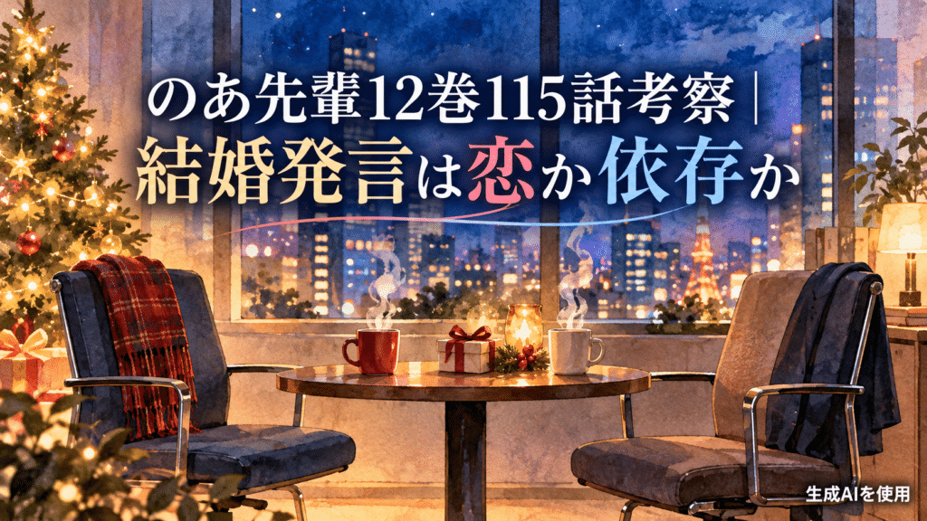 のあ先輩12巻115話で結婚発言が恋か依存かを考察するアイキャッチ
