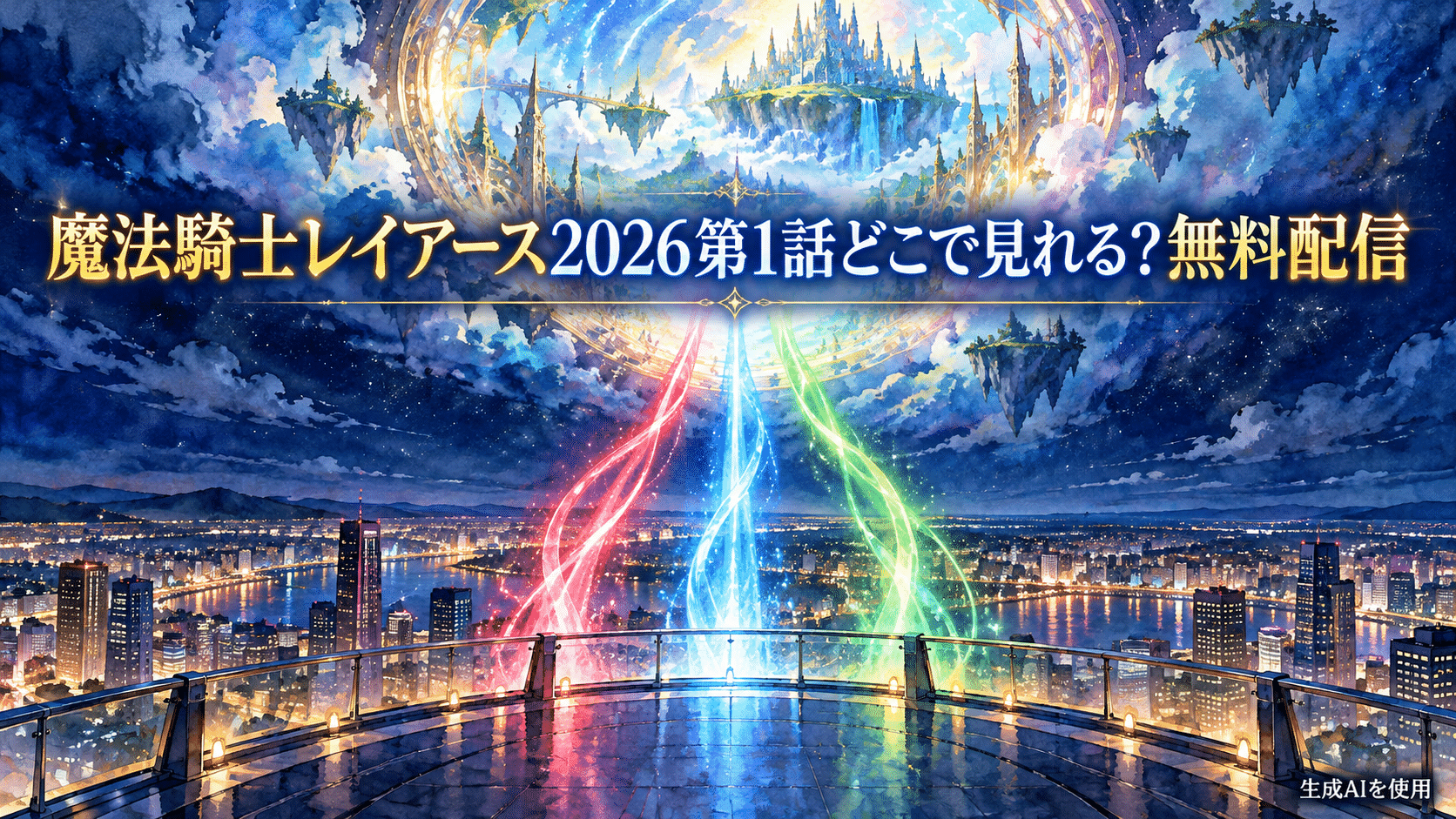 魔法騎士レイアース2026第1話のU-NEXT配信を紹介するアイキャッチ